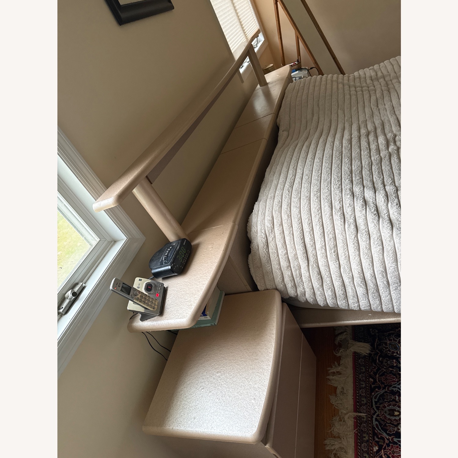 Vintage/Antique Natural Wood King Bed - image-2