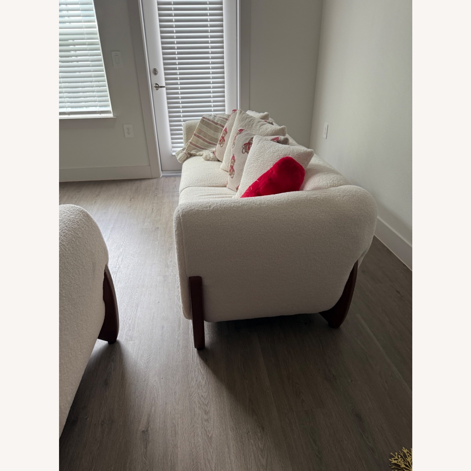 White Boucle Cloud Sofa - image-2