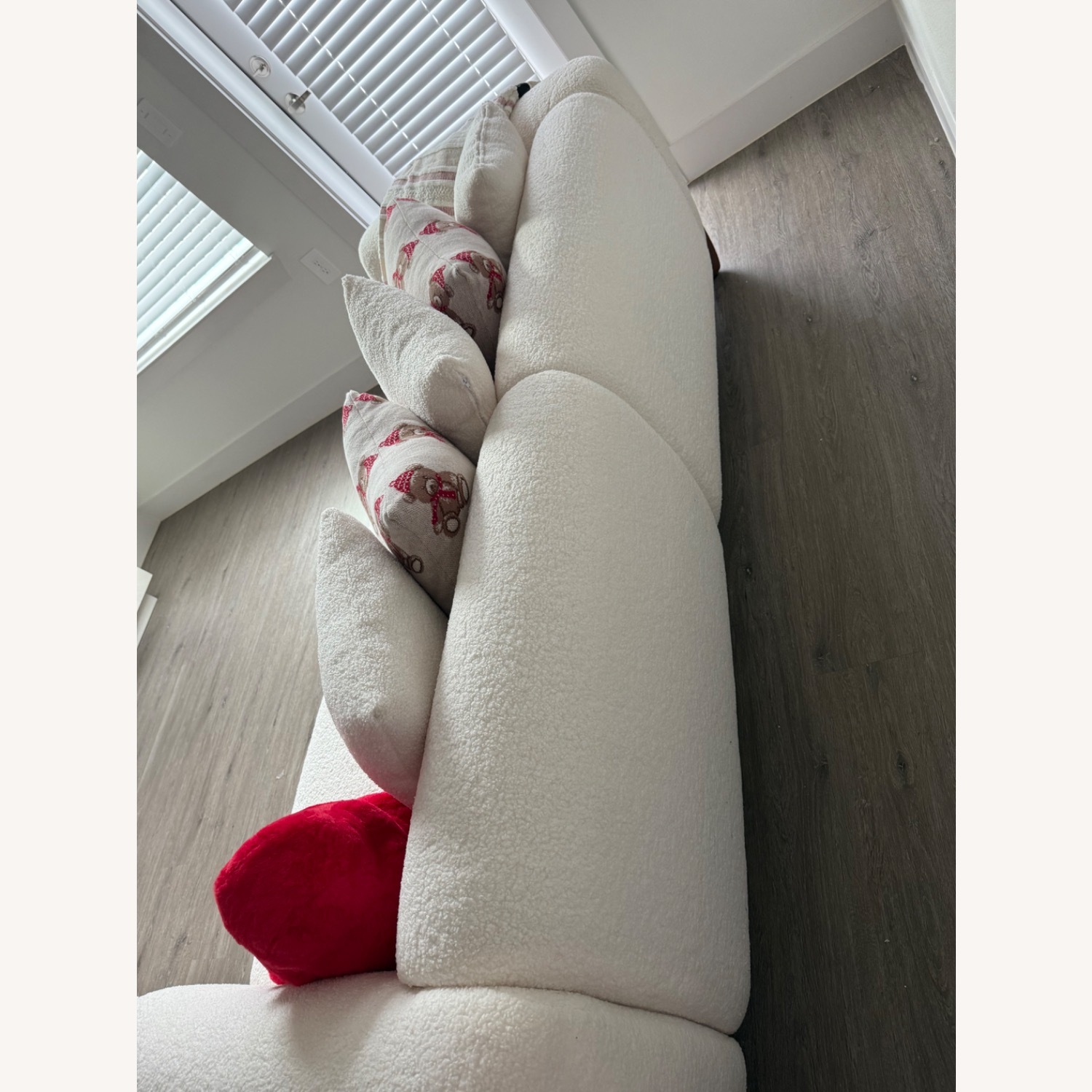 White Boucle Cloud Sofa - image-3
