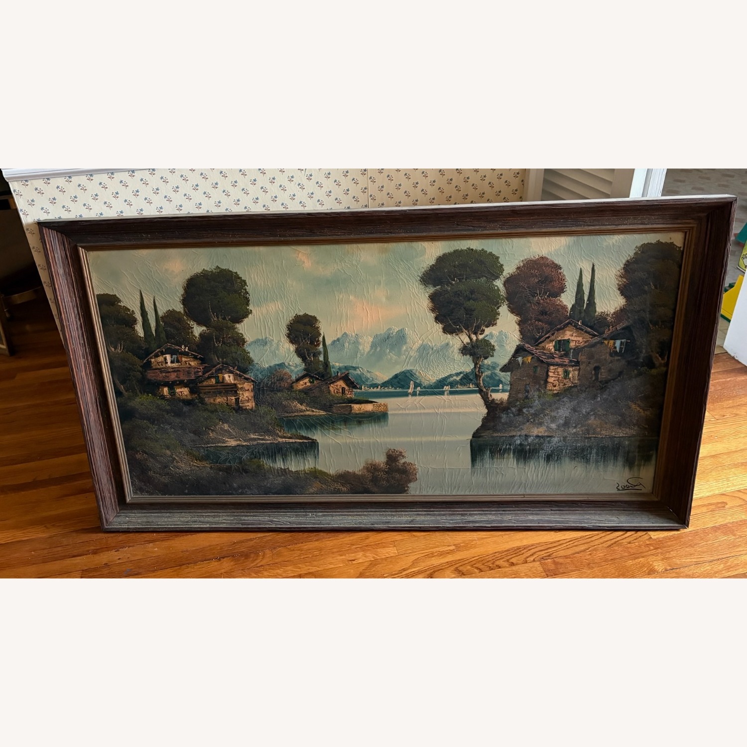 Oil on Canvas Painting with Wood Frame - image-3