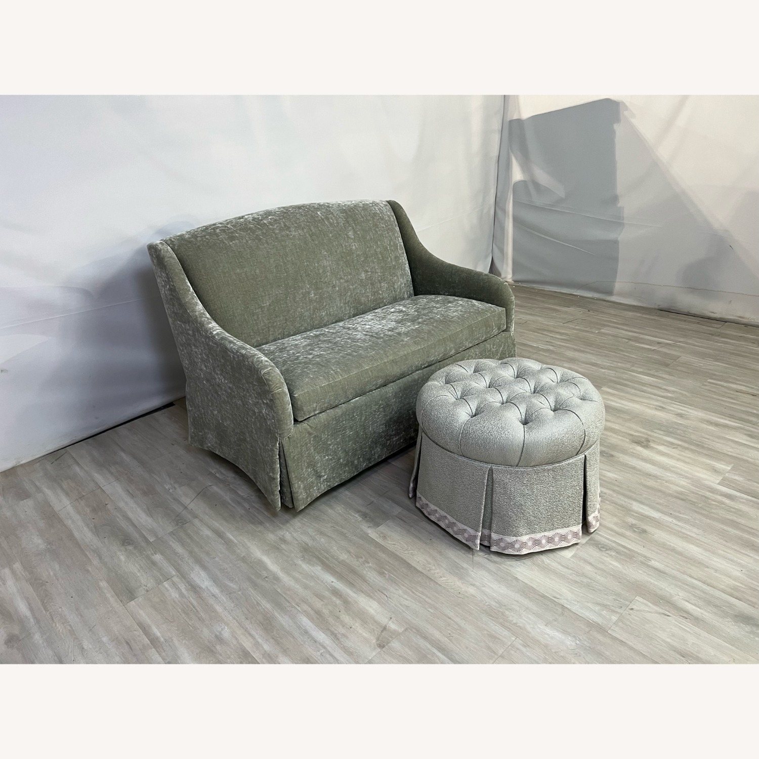 Charles Stewart Bromley Loveseat and Ottoman - image-2