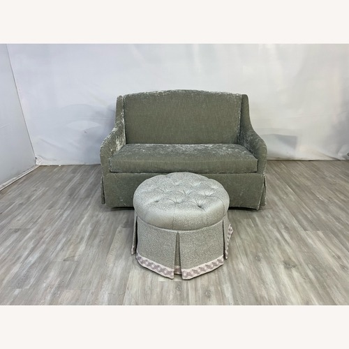 Used Charles Stewart Bromley Loveseat and Ottoman for sale on AptDeco