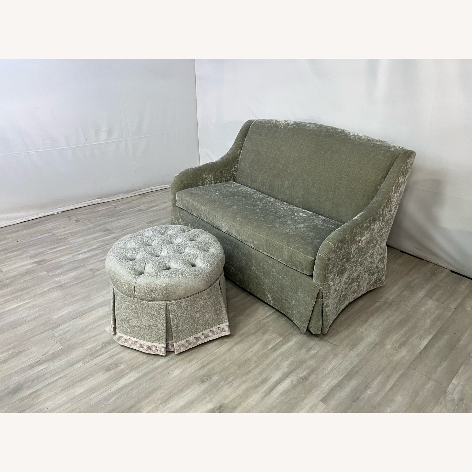 Charles Stewart Bromley Loveseat and Ottoman - image-3