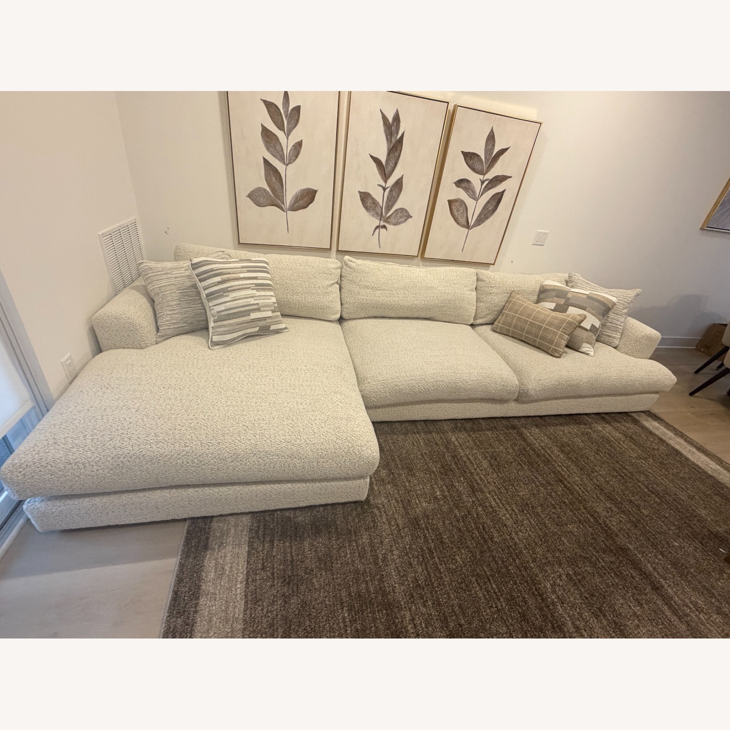 Raymour & Flanigan Montecito Natural Fabric 2 Piece Sectional - image-1