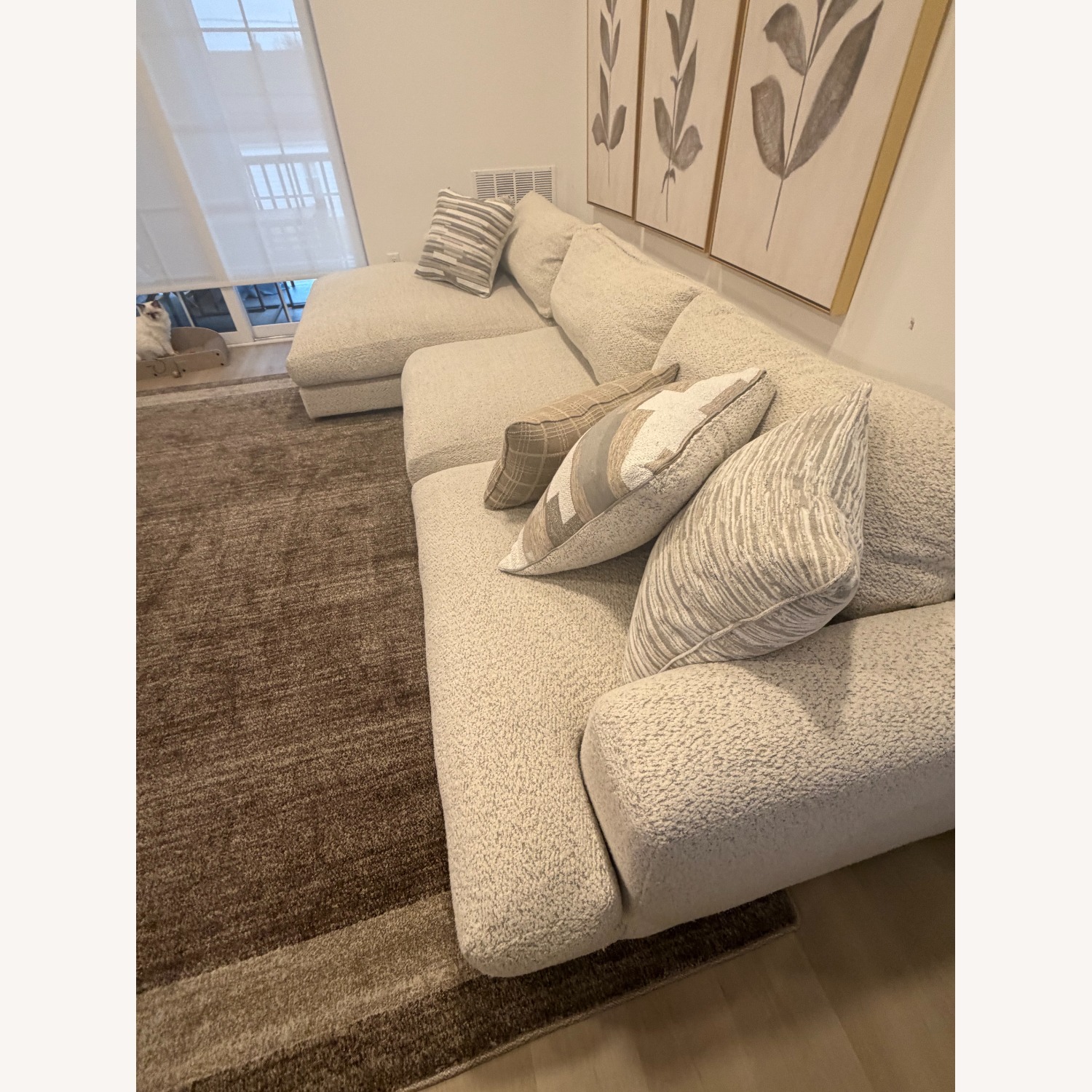 Raymour & Flanigan Montecito Natural Fabric 2 Piece Sectional - image-2