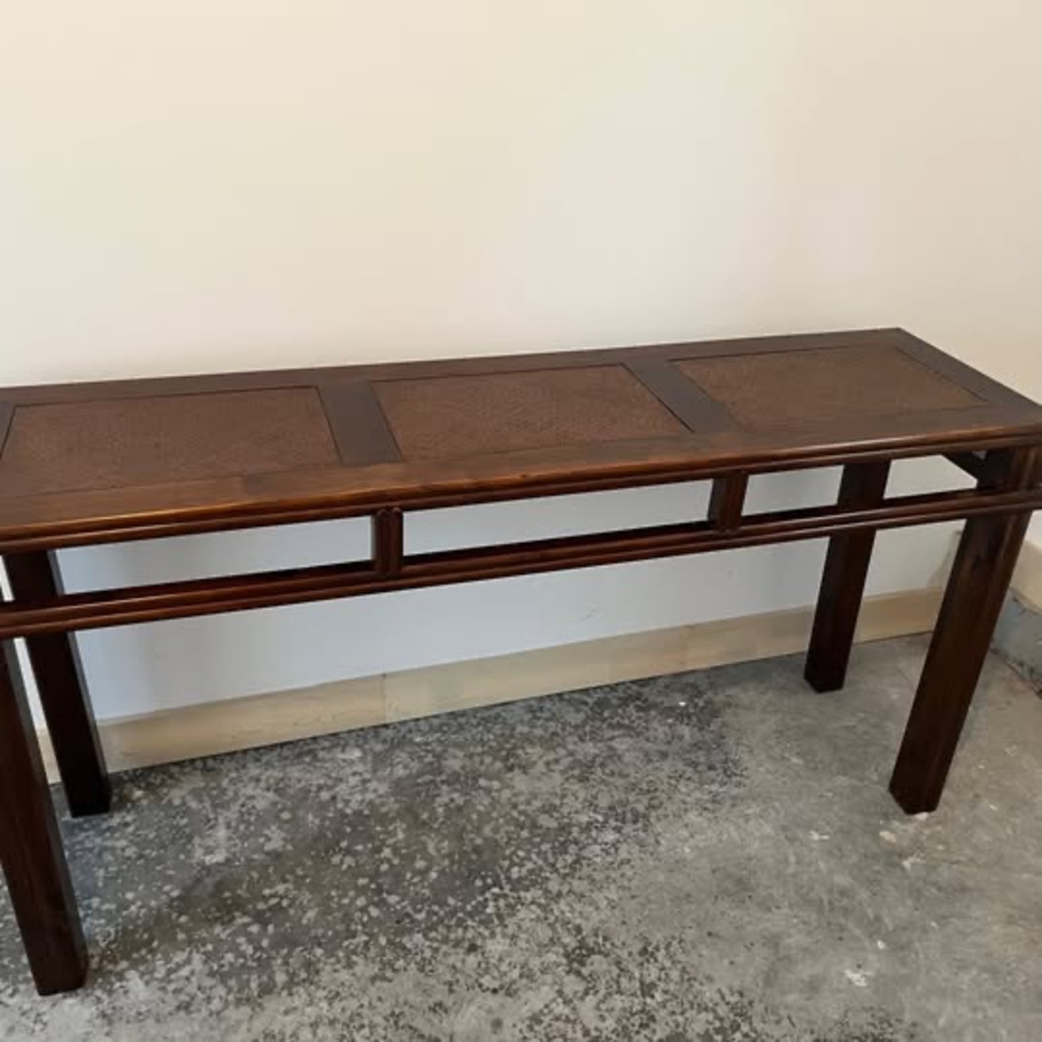 Palecek Dark Brown Wood Desk - image-0