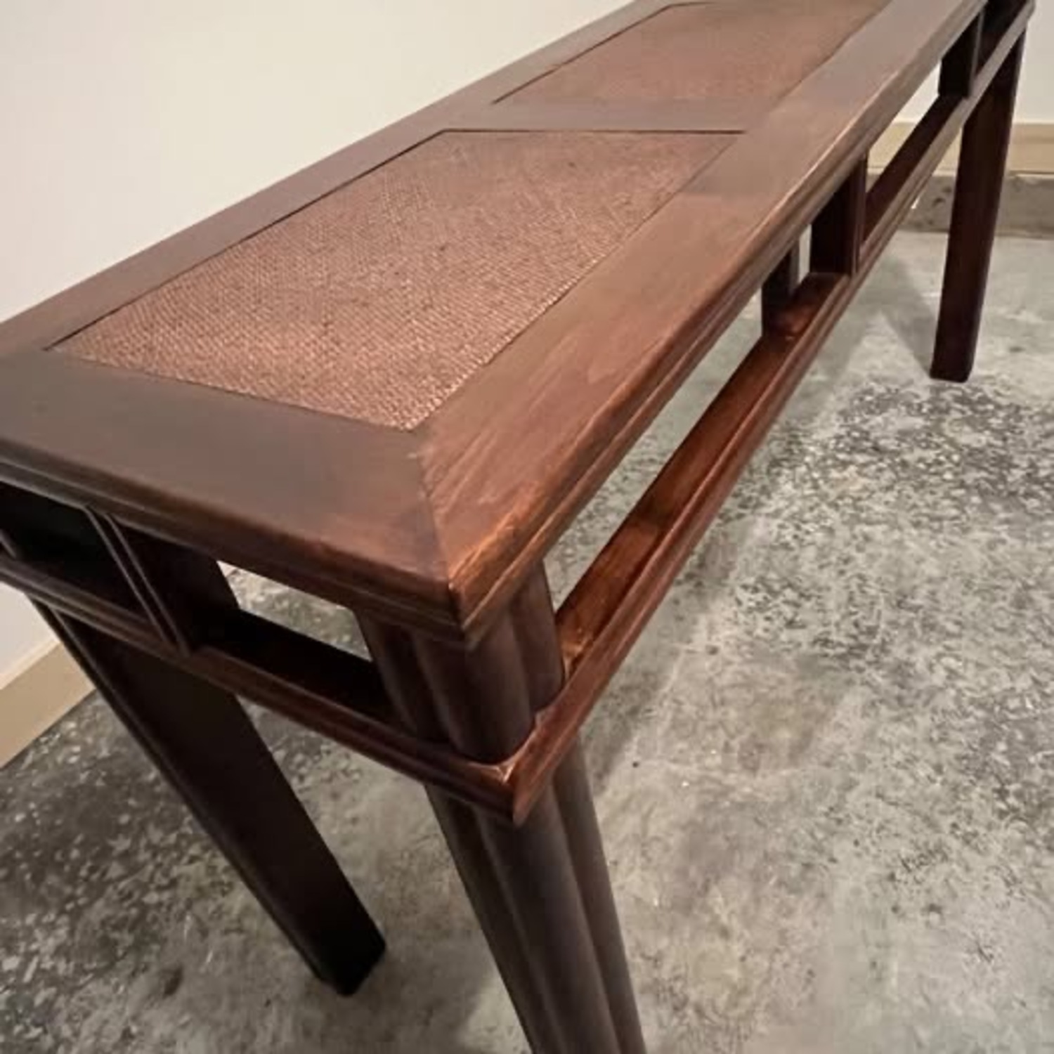 Palecek Dark Brown Wood Desk - image-1