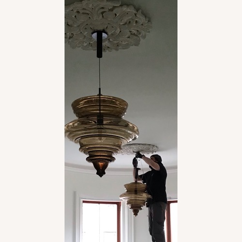 Used Iconic Lasvit Glass Ceiling Lights in Smoke for sale on AptDeco