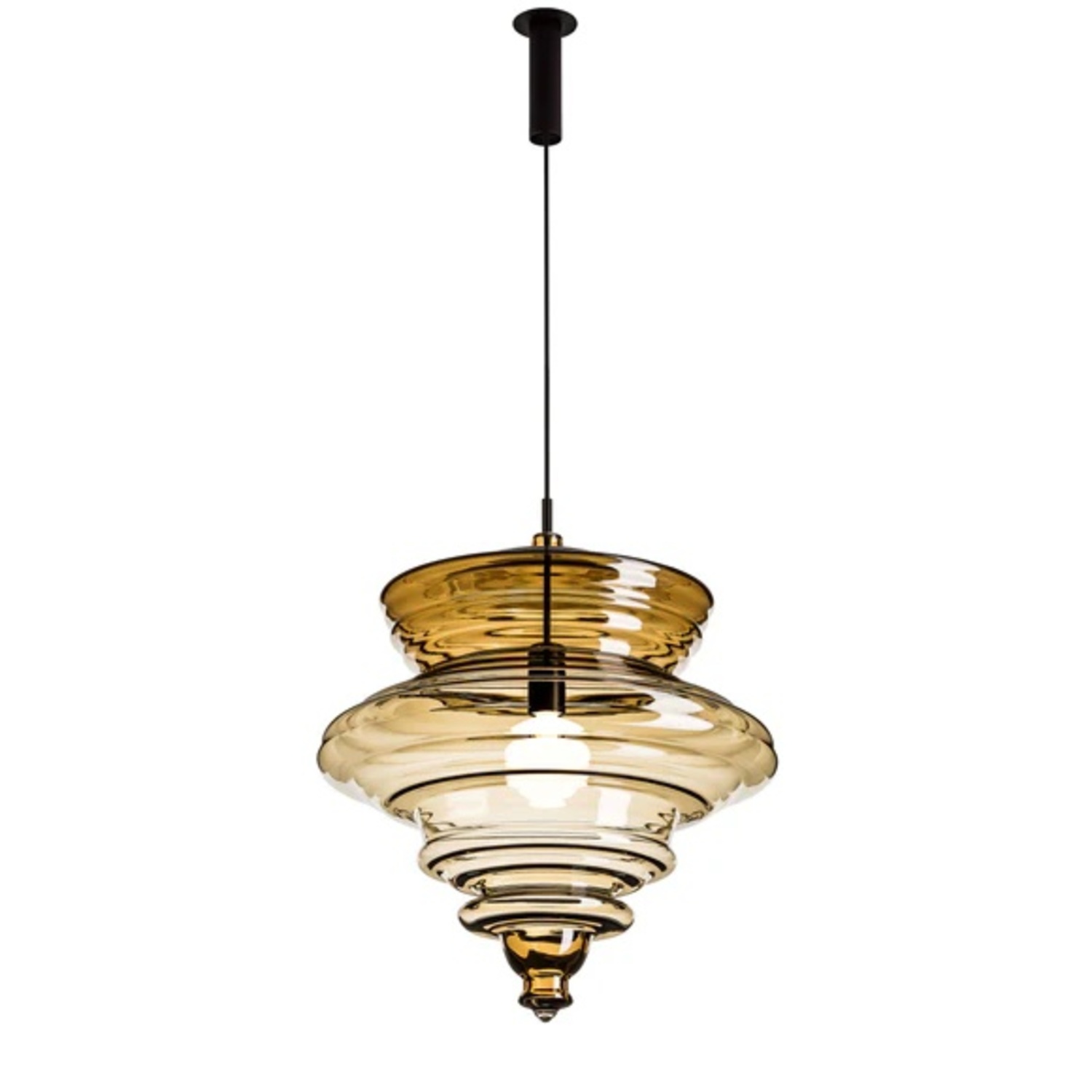 Iconic Lasvit Glass Ceiling Lights in Smoke - image-0