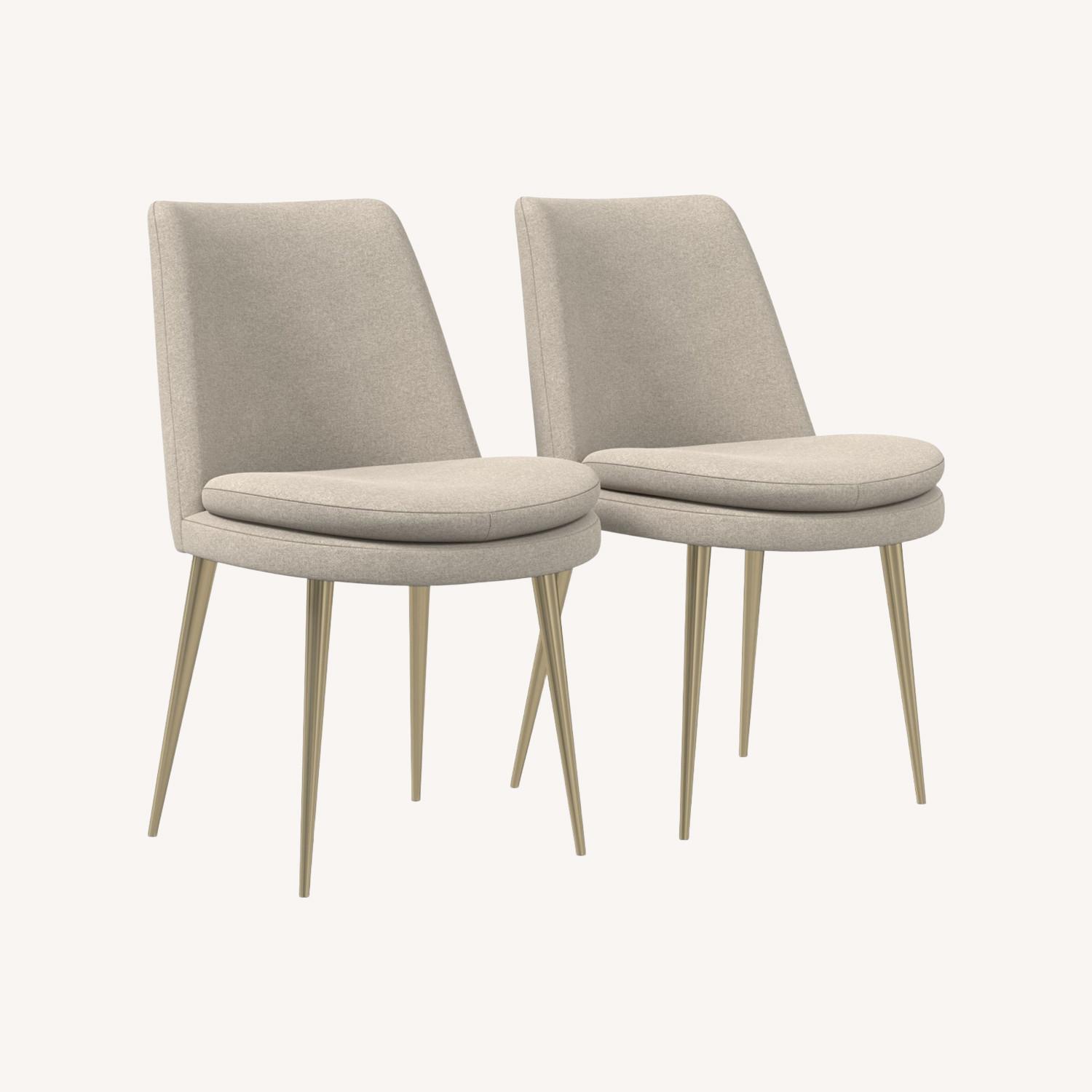 West Elm Finley Light Gray Fabric Accent Chairs - image-0