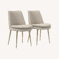 West Elm Finley Light Gray Fabric Accent Chairs