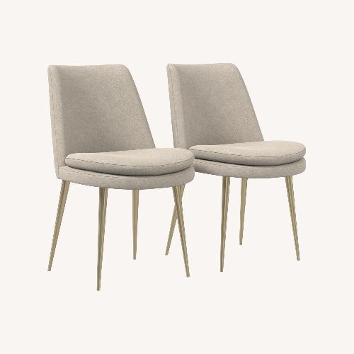 Used West Elm Finley Light Gray Fabric Accent Chairs for sale on AptDeco