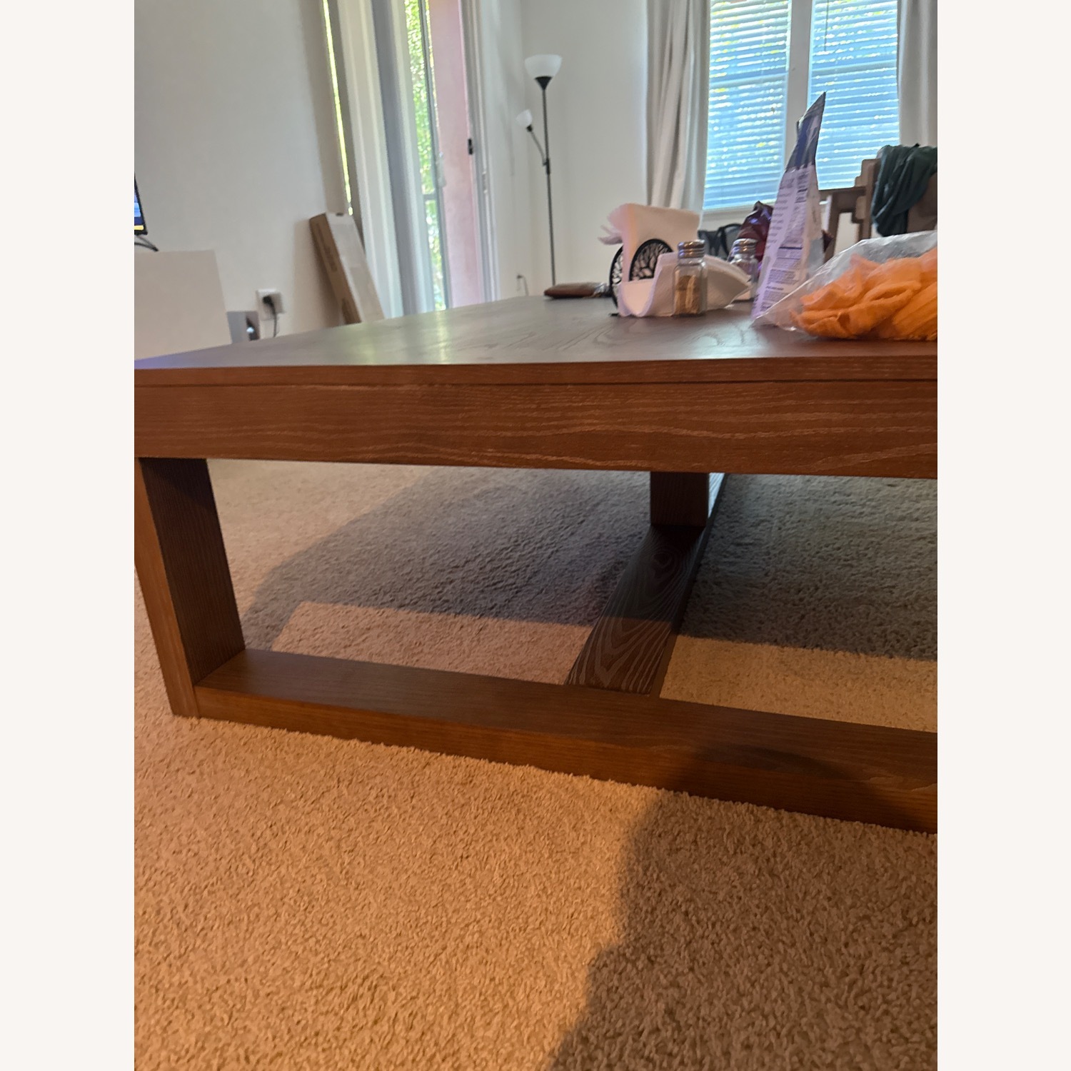 Ashley Furniture Dark Brown Wood Coffee Table - image-2