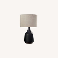 West Elm Morten Black Ceramic Table Lamp