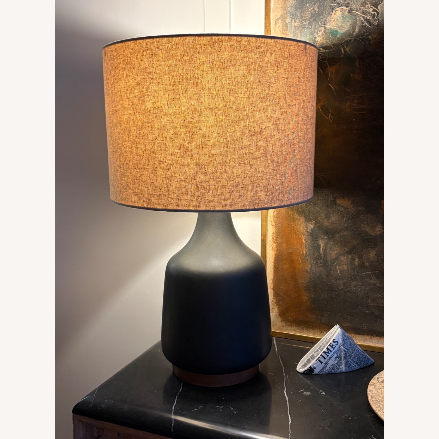 West Elm Morten Black Ceramic Table Lamp - image-2