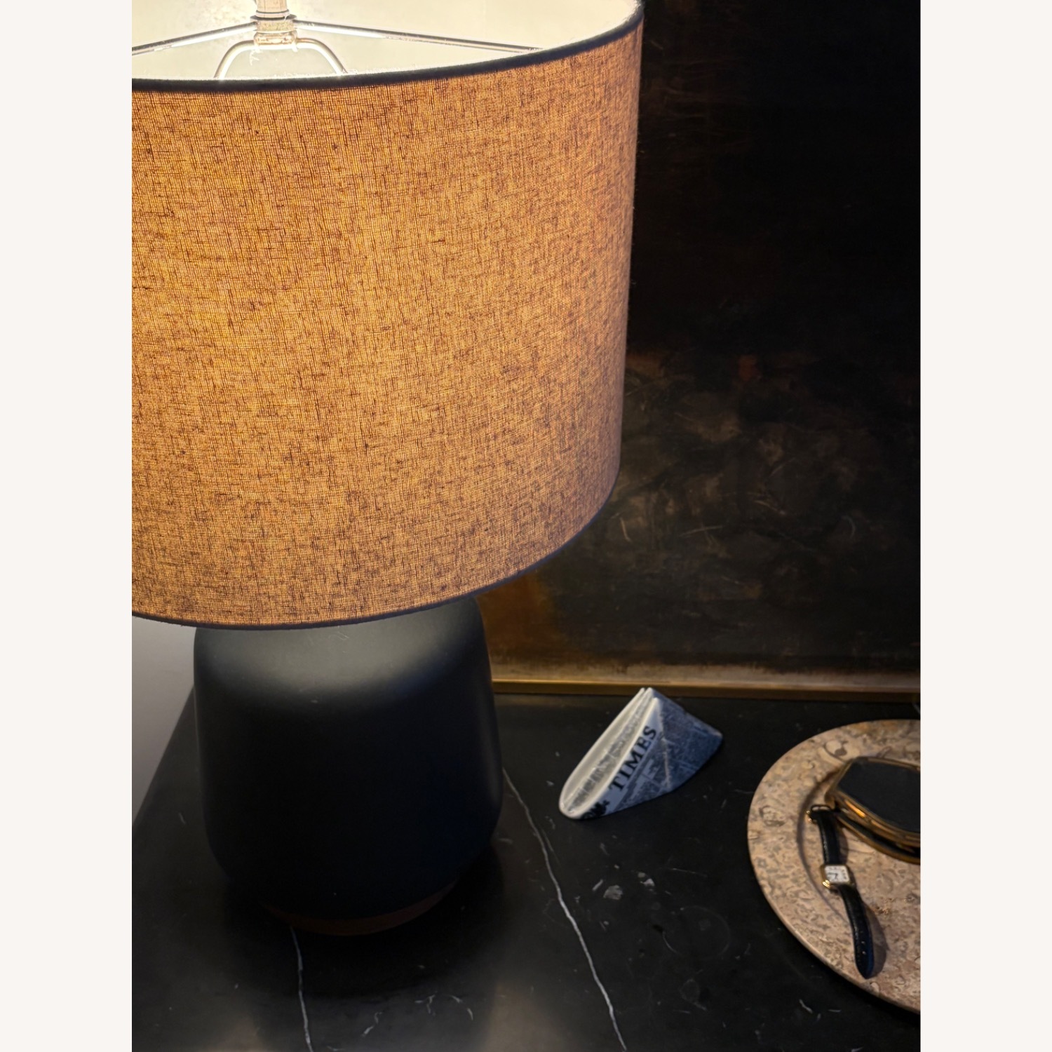 West Elm Morten Black Ceramic Table Lamp - image-3