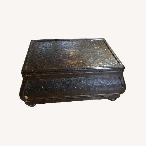 Used Wooden Brown Distress Rectangular Coffee Table for sale on AptDeco