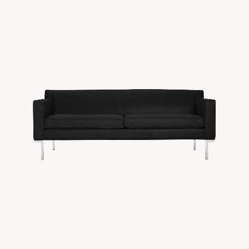 Used Design Within Reach Black Leather 3+ Seater Sofa for sale on AptDeco
