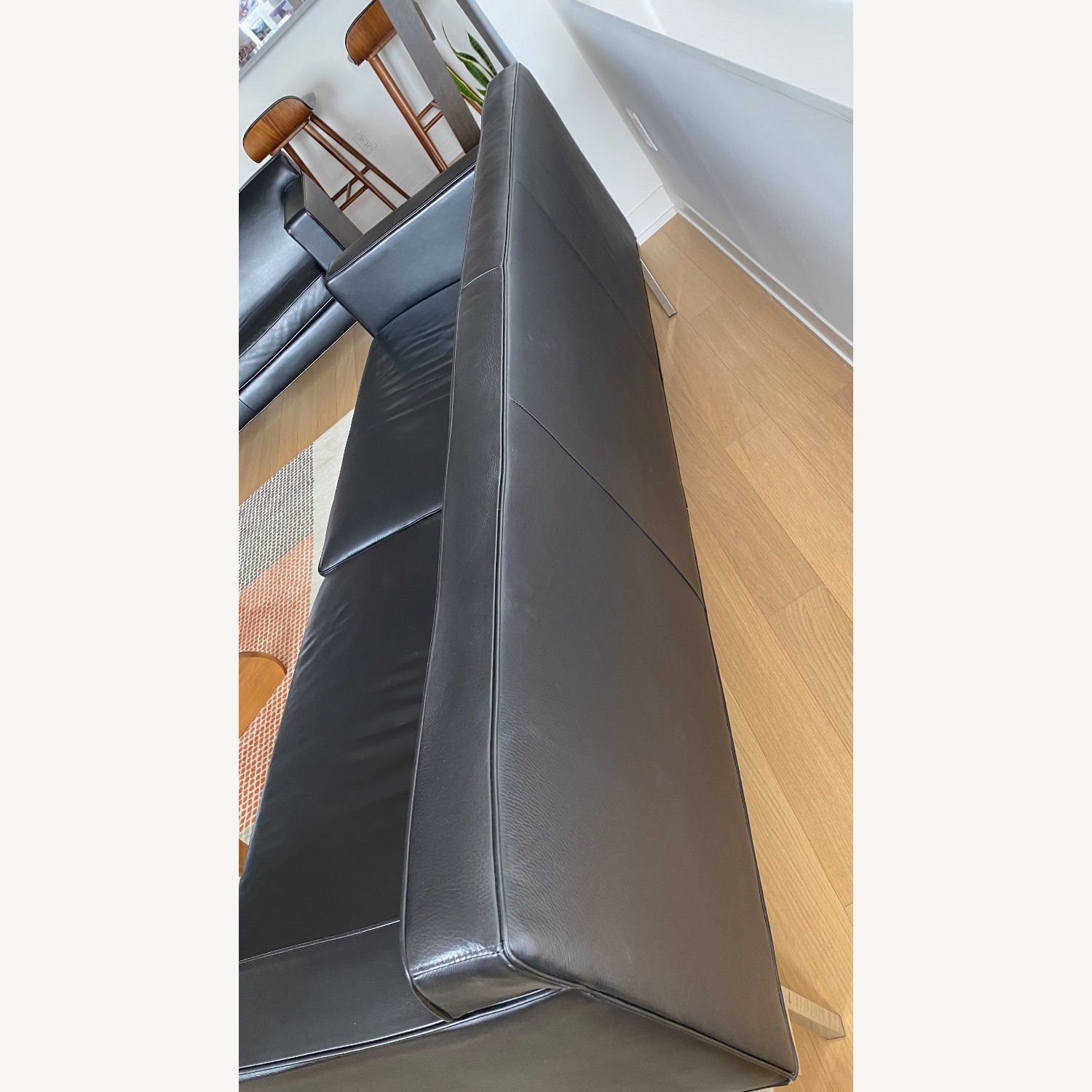 Design Within Reach Black Leather 3+ Seater Sofa - image-2