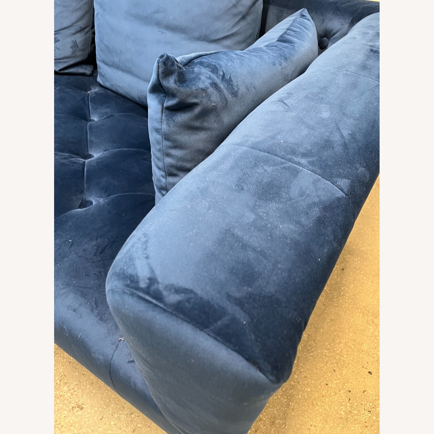 Interior Define Blue Velvet 2 Seater Sofa - image-3