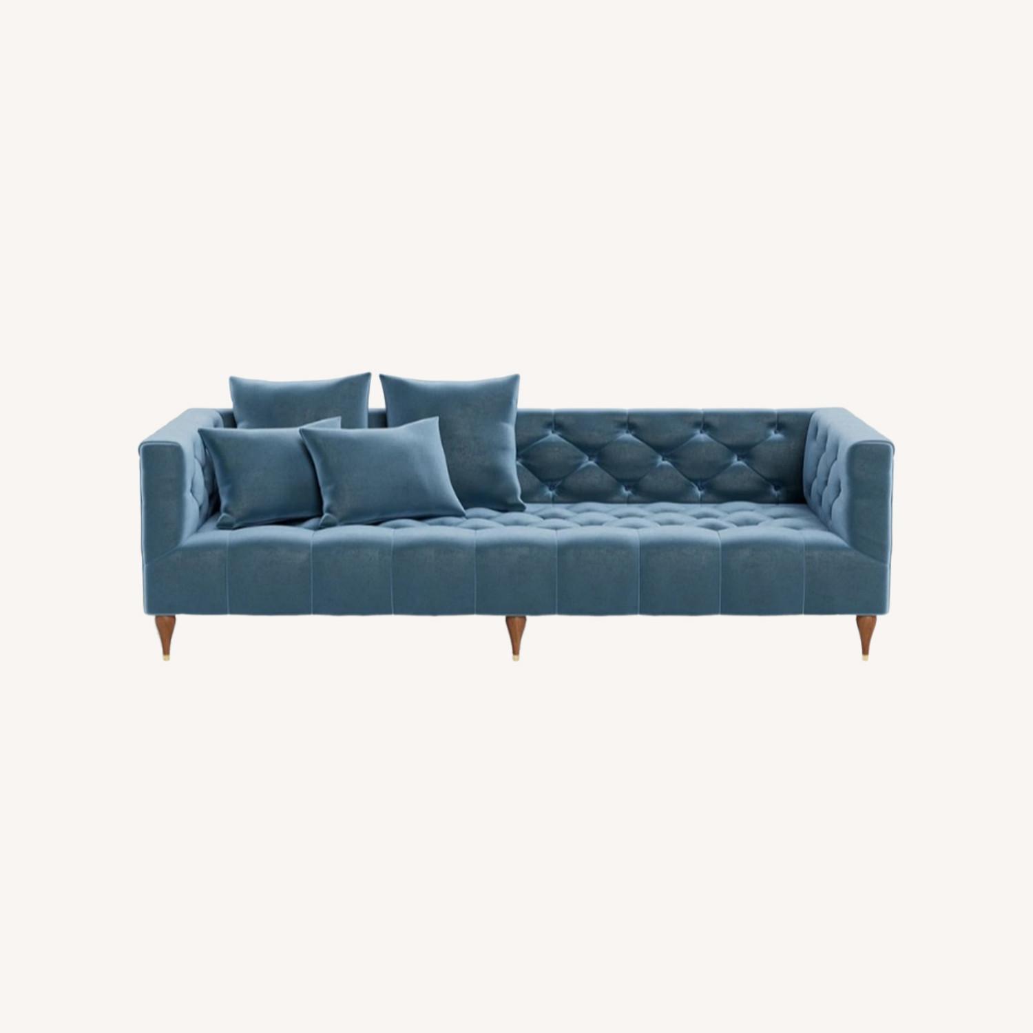 Interior Define Blue Velvet 2 Seater Sofa - image-0
