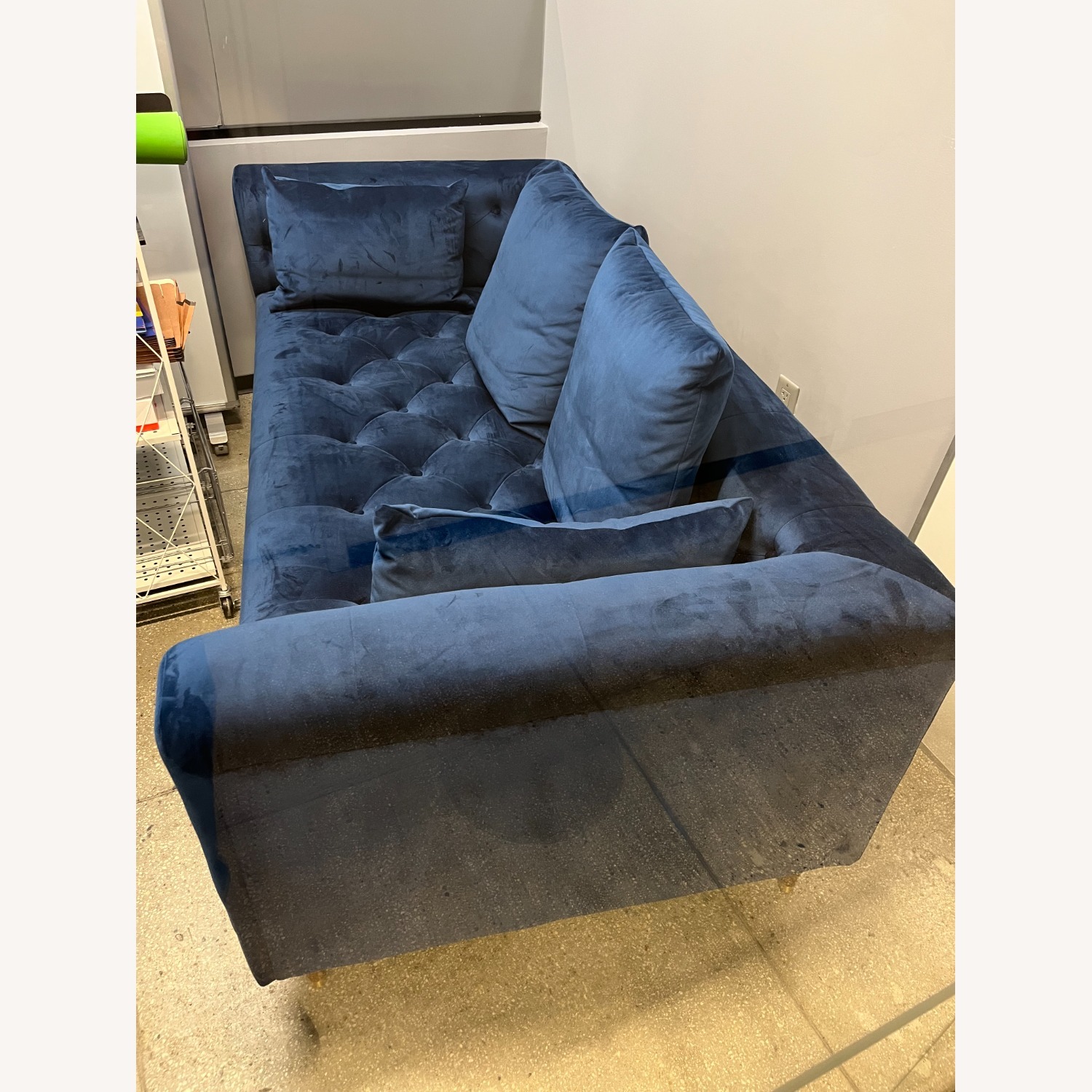 Interior Define Blue Velvet 2 Seater Sofa - image-7