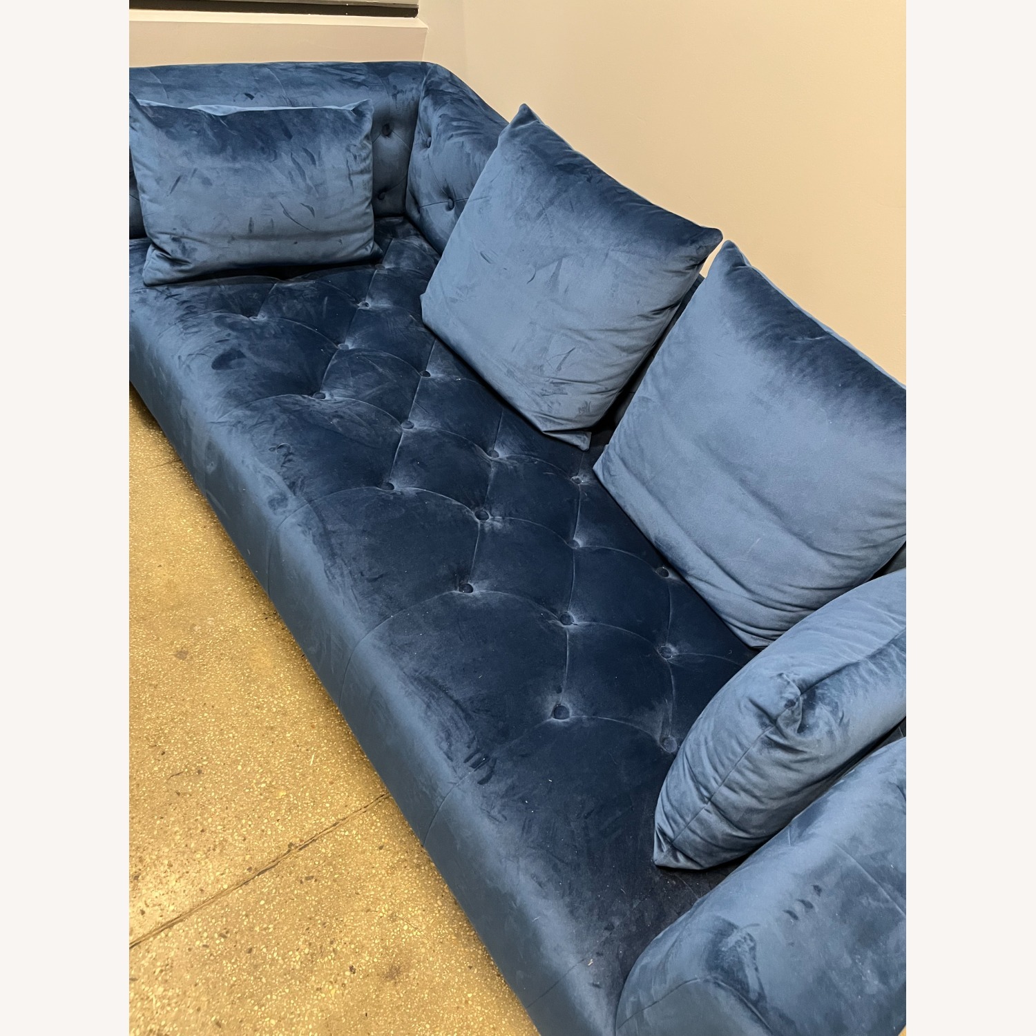 Interior Define Blue Velvet 2 Seater Sofa - image-5
