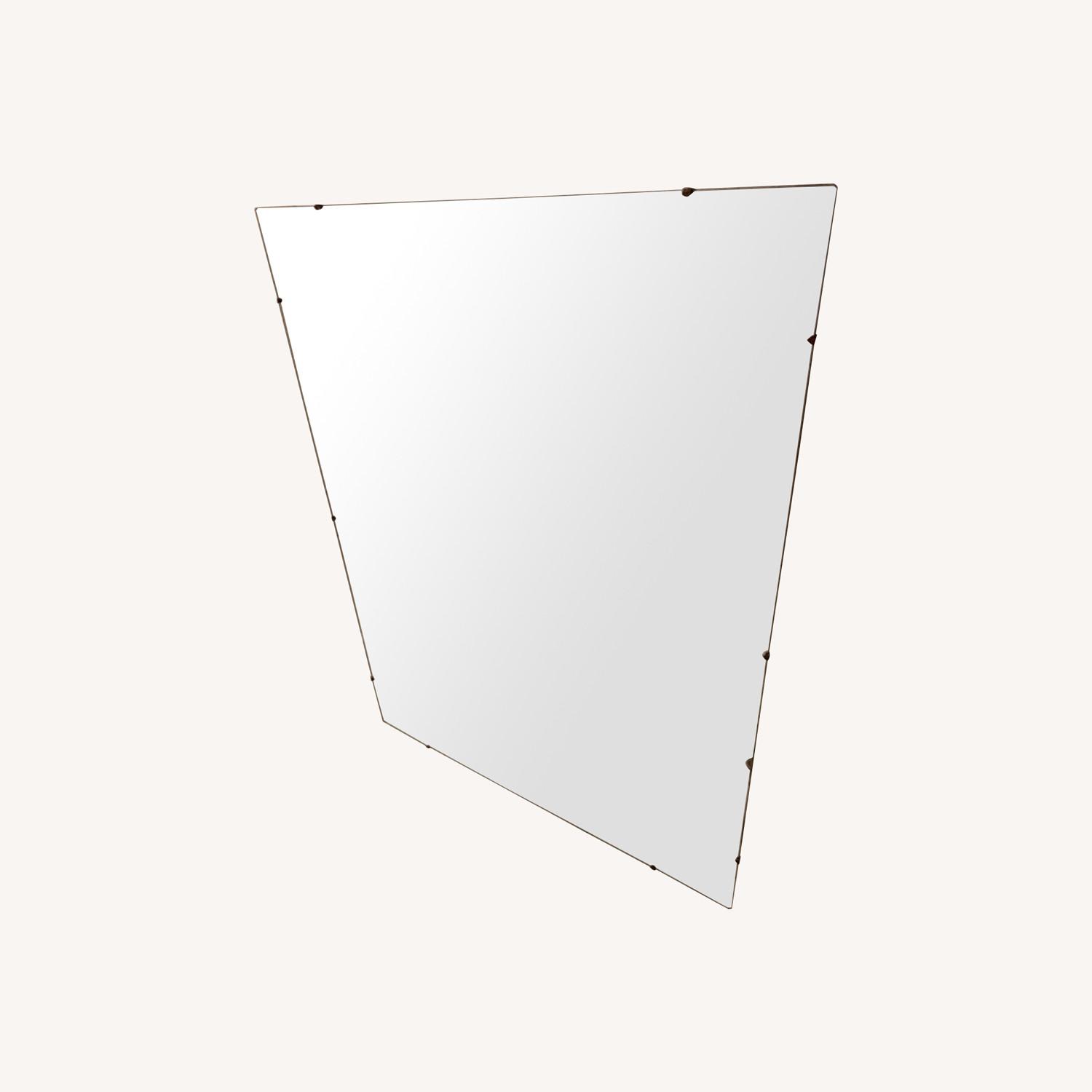 Vintage 1950's MCM Wall Mirror Beveled Edges - image-0
