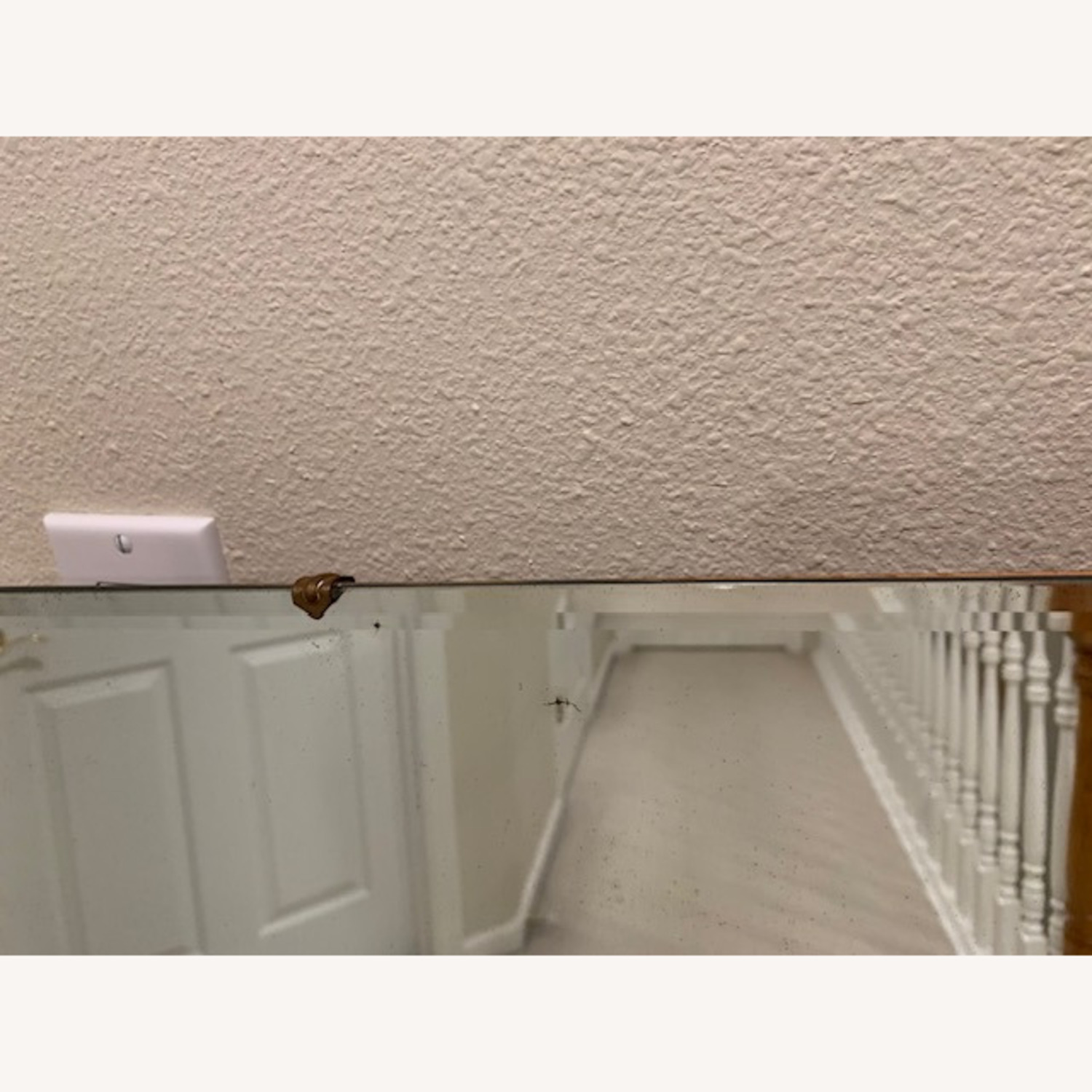 Vintage 1950's MCM Wall Mirror Beveled Edges - image-6