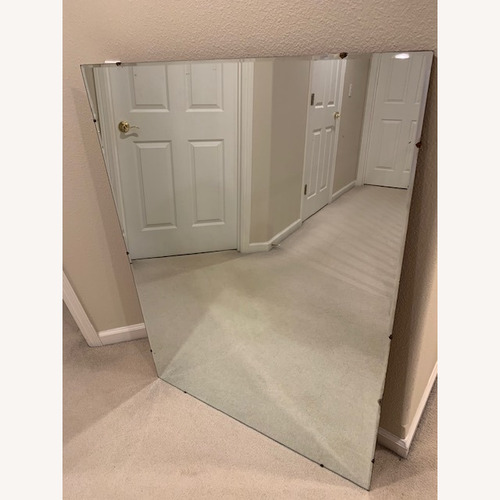 Used Vintage 1950's MCM Wall Mirror Beveled Edges for sale on AptDeco