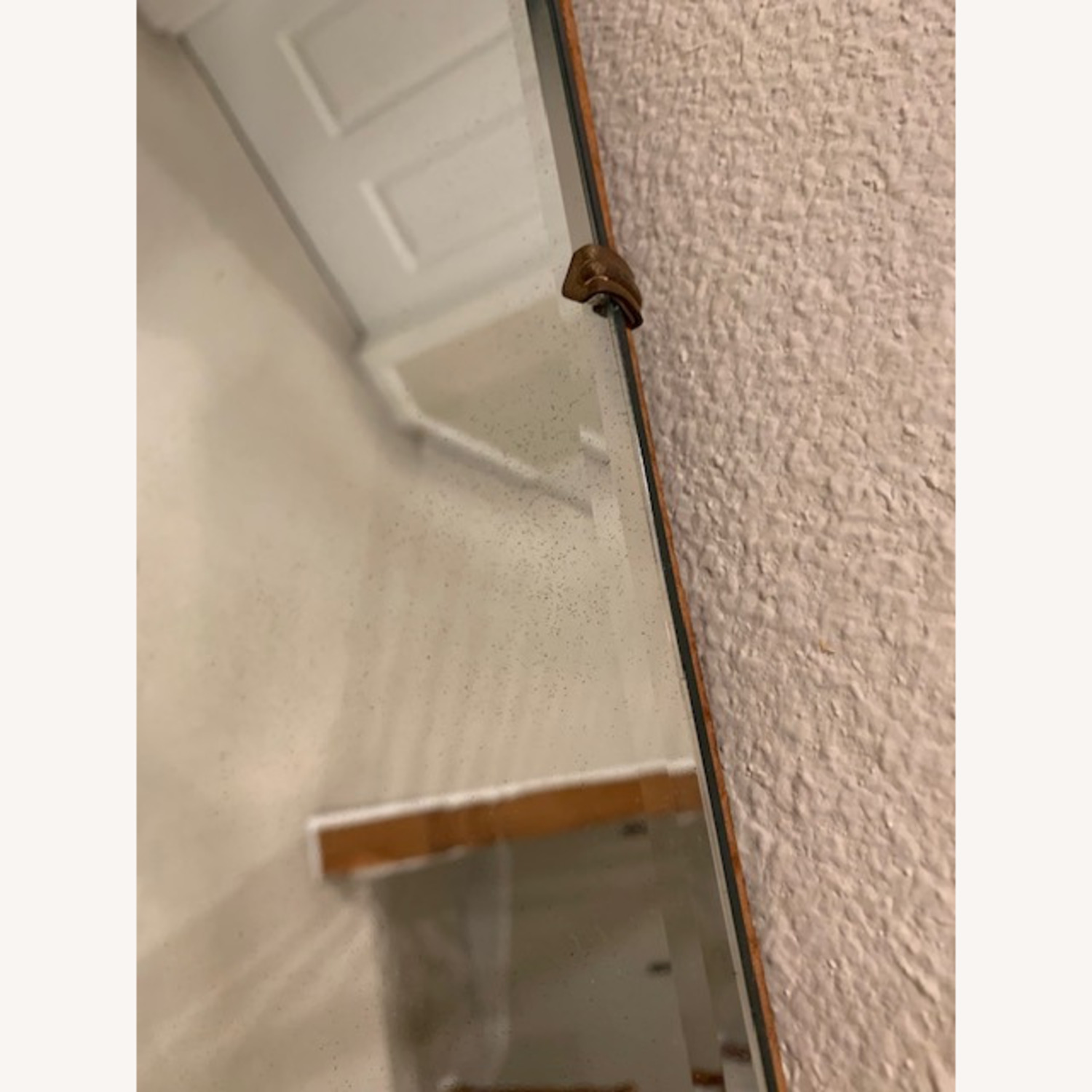 Vintage 1950's MCM Wall Mirror Beveled Edges - image-1