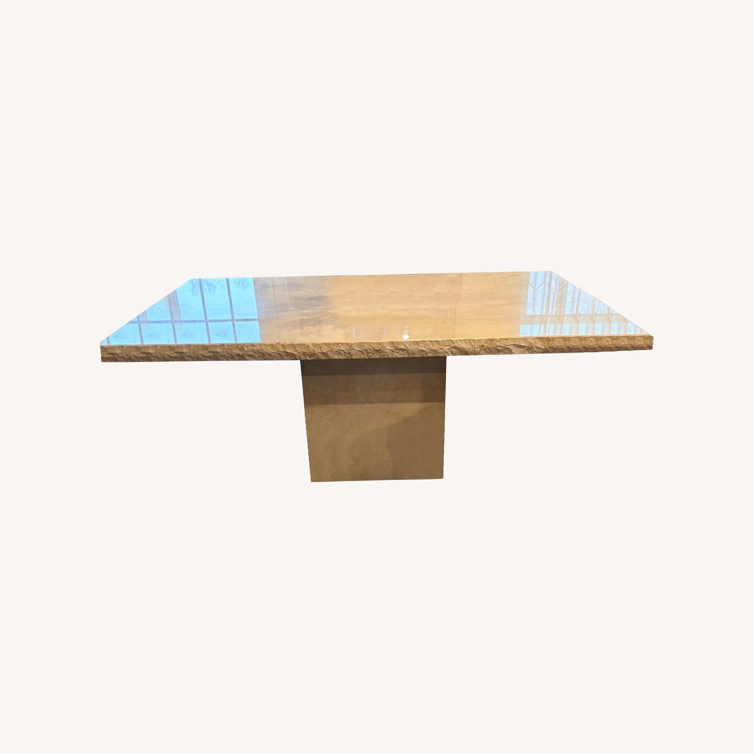 Vintage/Antique Natural Marble Dining Table - image-0