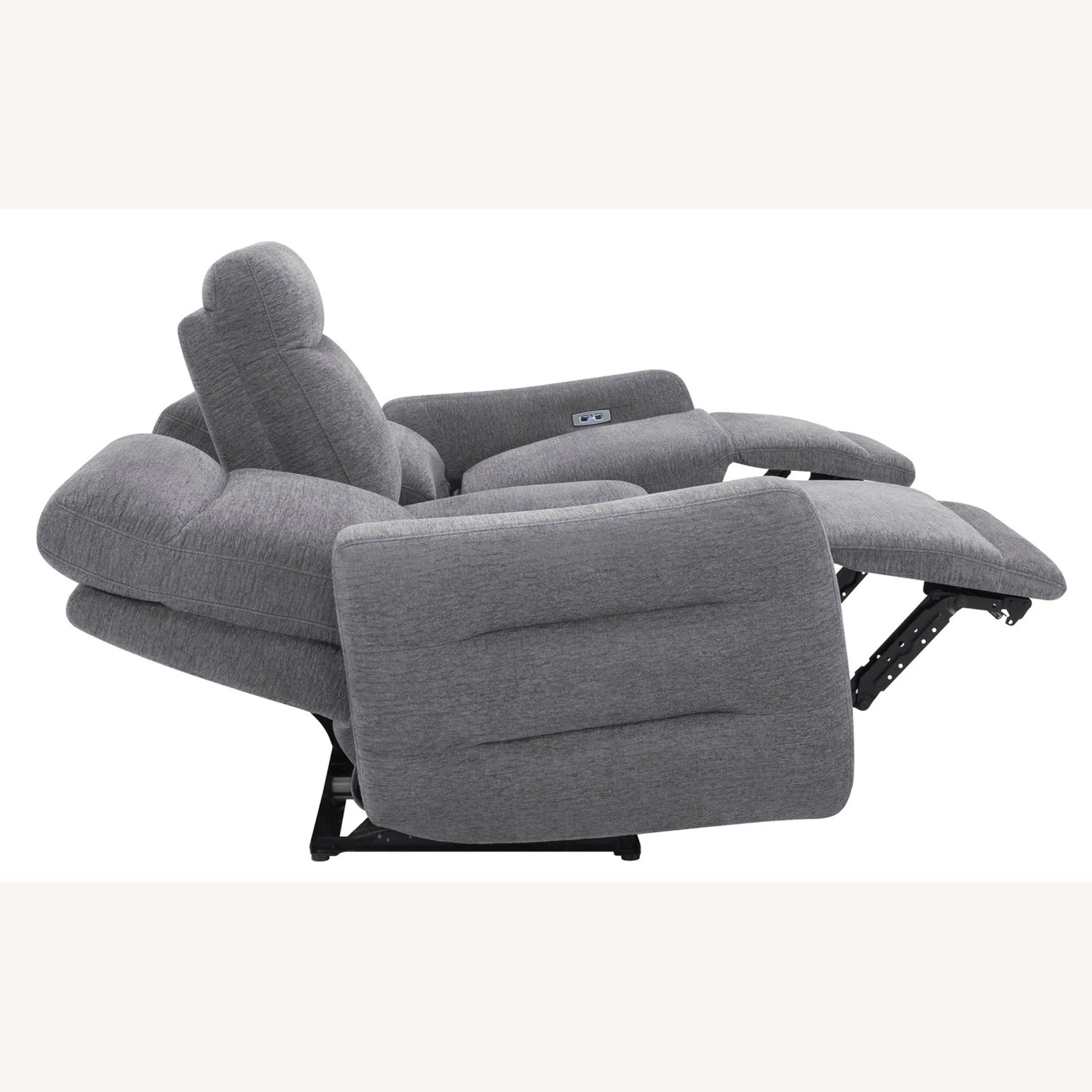 Living Spaces Light Gray Fabric 3+ Seater Sofa - image-2