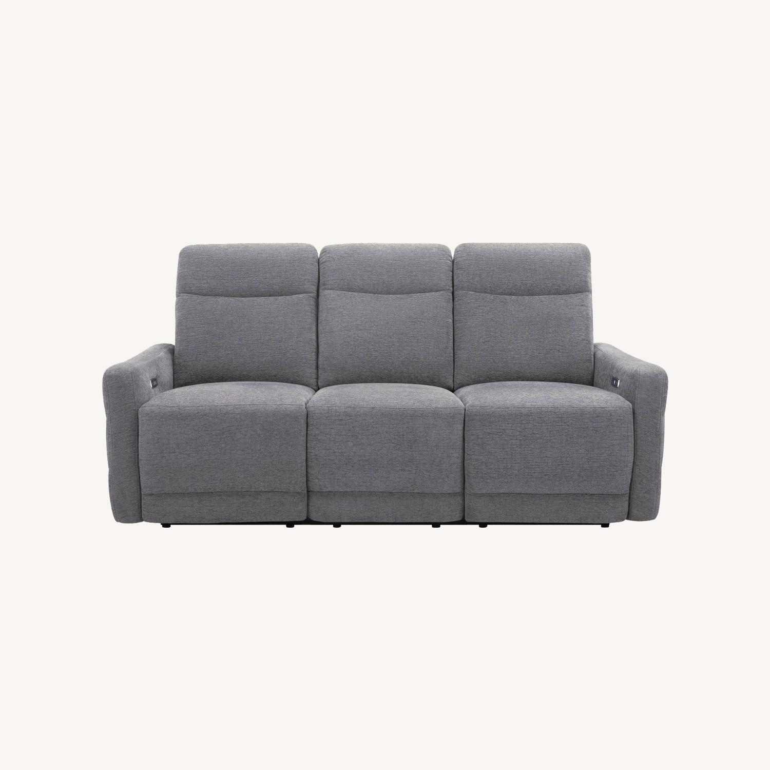 Living Spaces Light Gray Fabric 3+ Seater Sofa - image-0