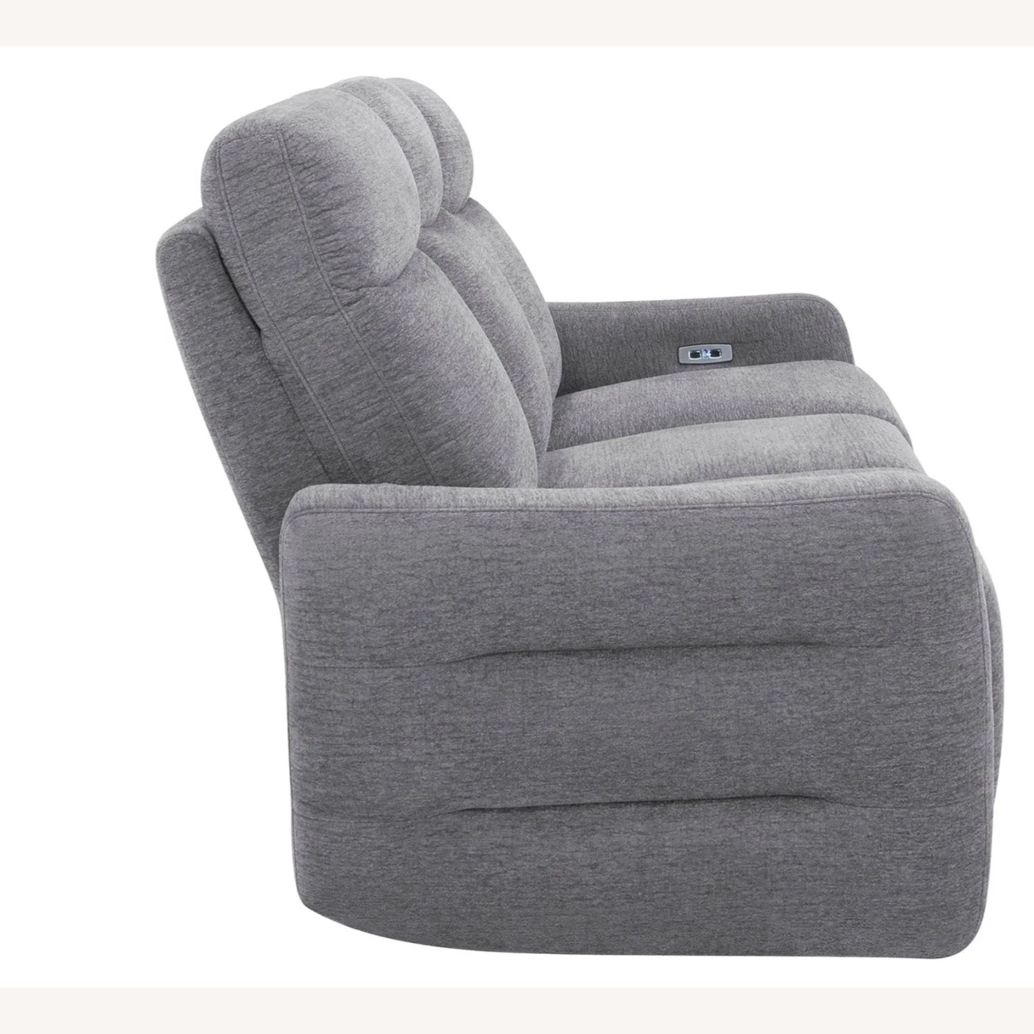 Living Spaces Light Gray Fabric 3+ Seater Sofa - image-4