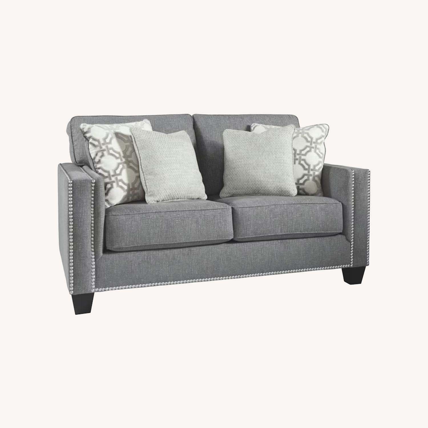 Ashley Furniture Barrali Light Gray 2 Seater Sofa - image-0