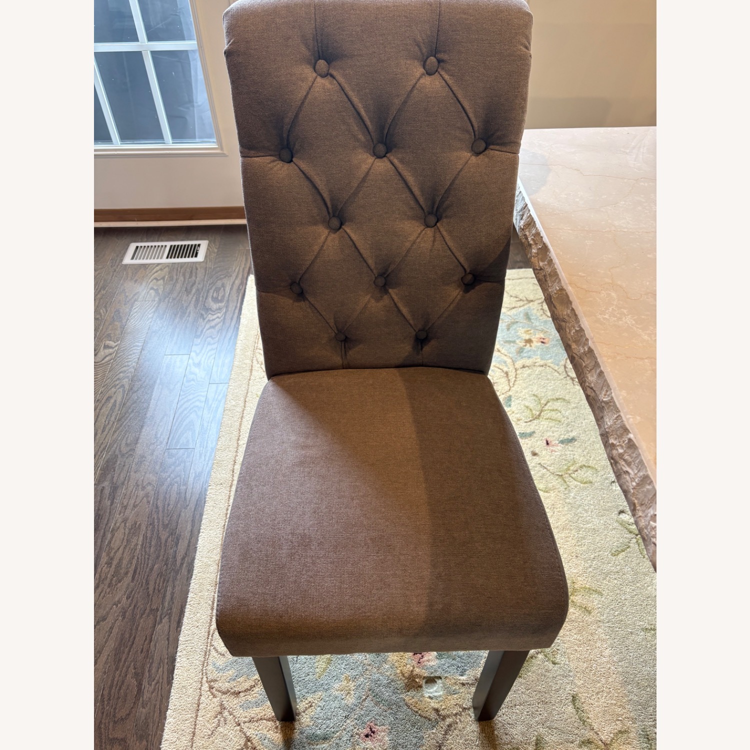 Natural Fabric Dining Chairs - image-1