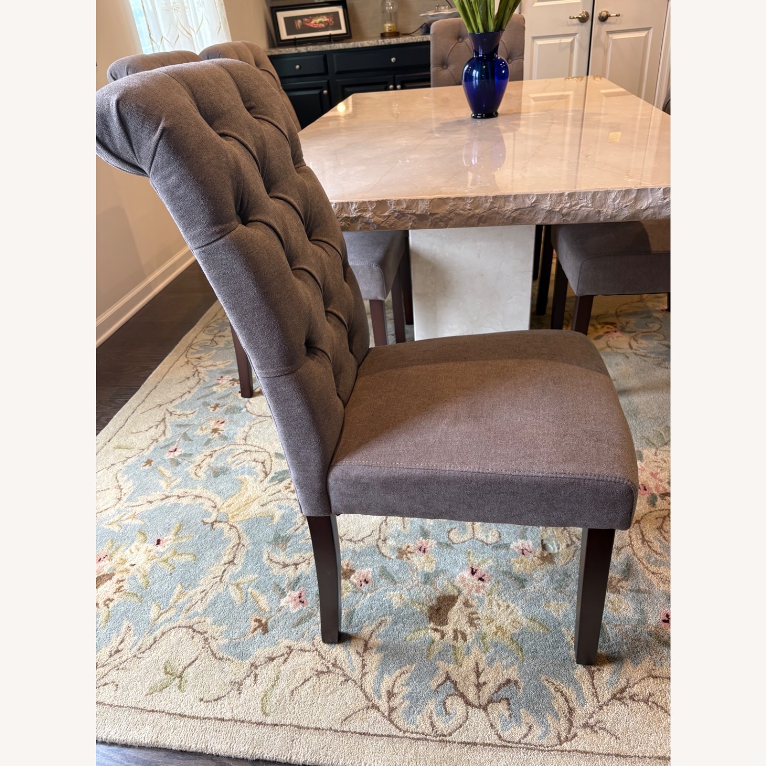 Natural Fabric Dining Chairs - image-2