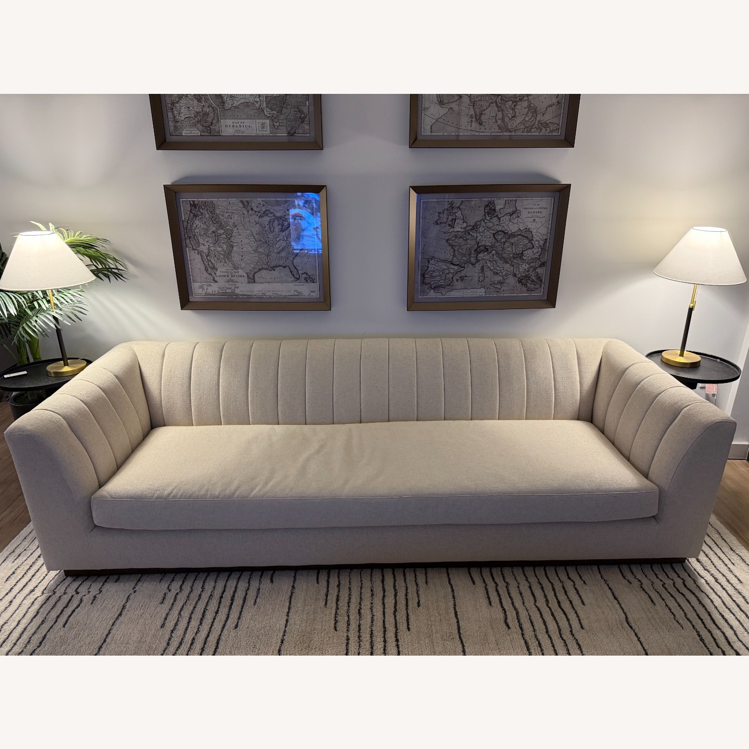 Four Hands Natural Boucle 3+ Seater Sofa - image-1