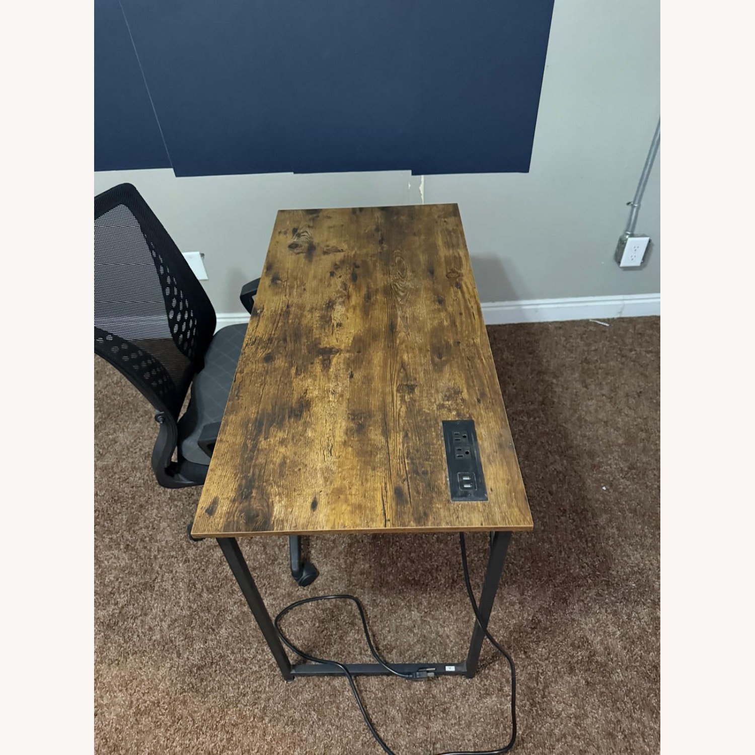 Amazon Work Desk + Office Chair + Memory Foam Cushion - image-1