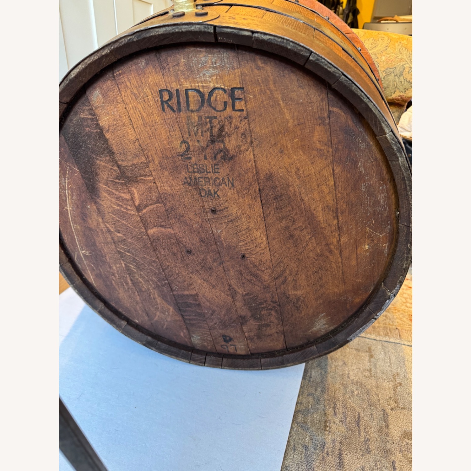 Oak Bourbon Barrel Cooler, Storage or Table - image-17