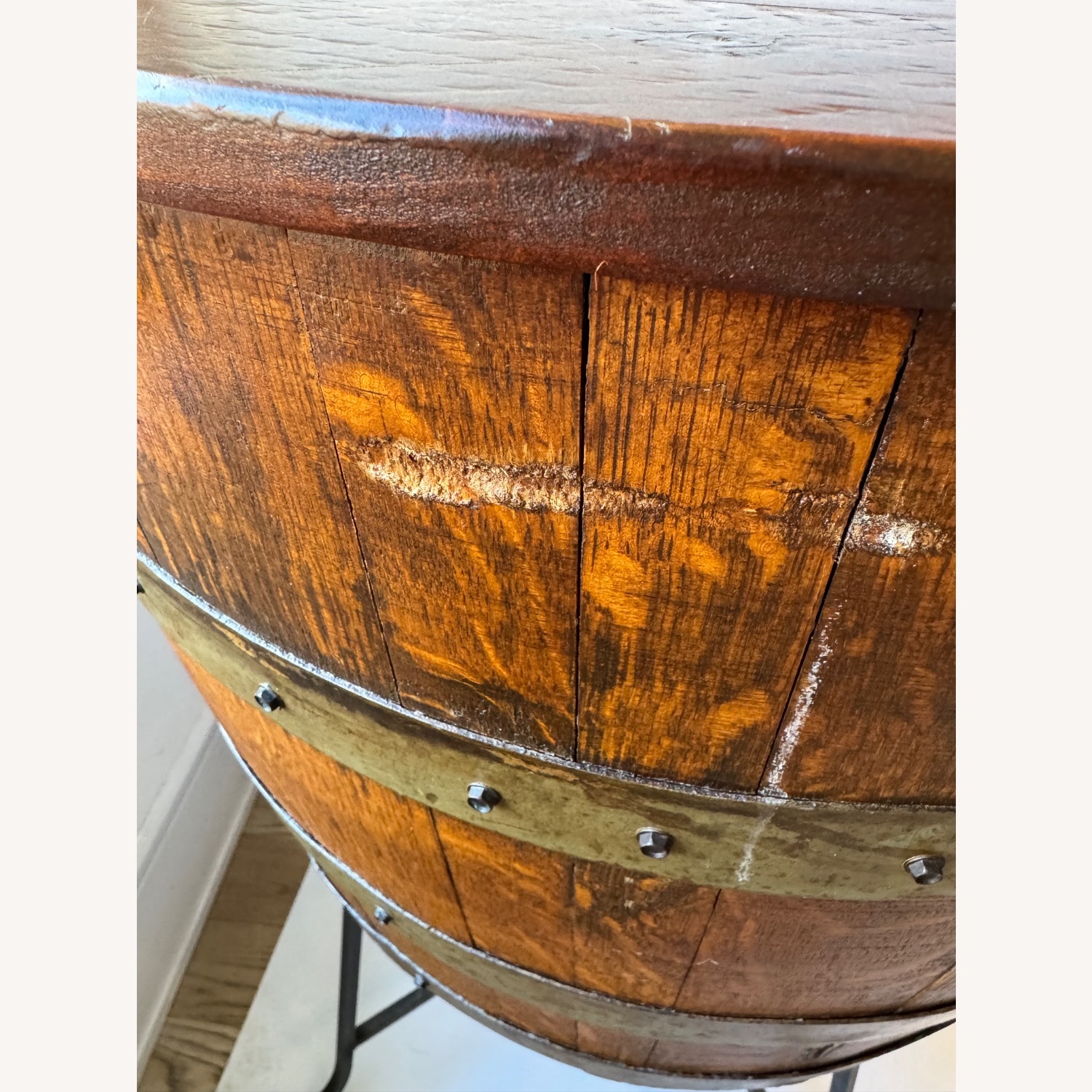 Oak Bourbon Barrel Cooler, Storage or Table - image-15