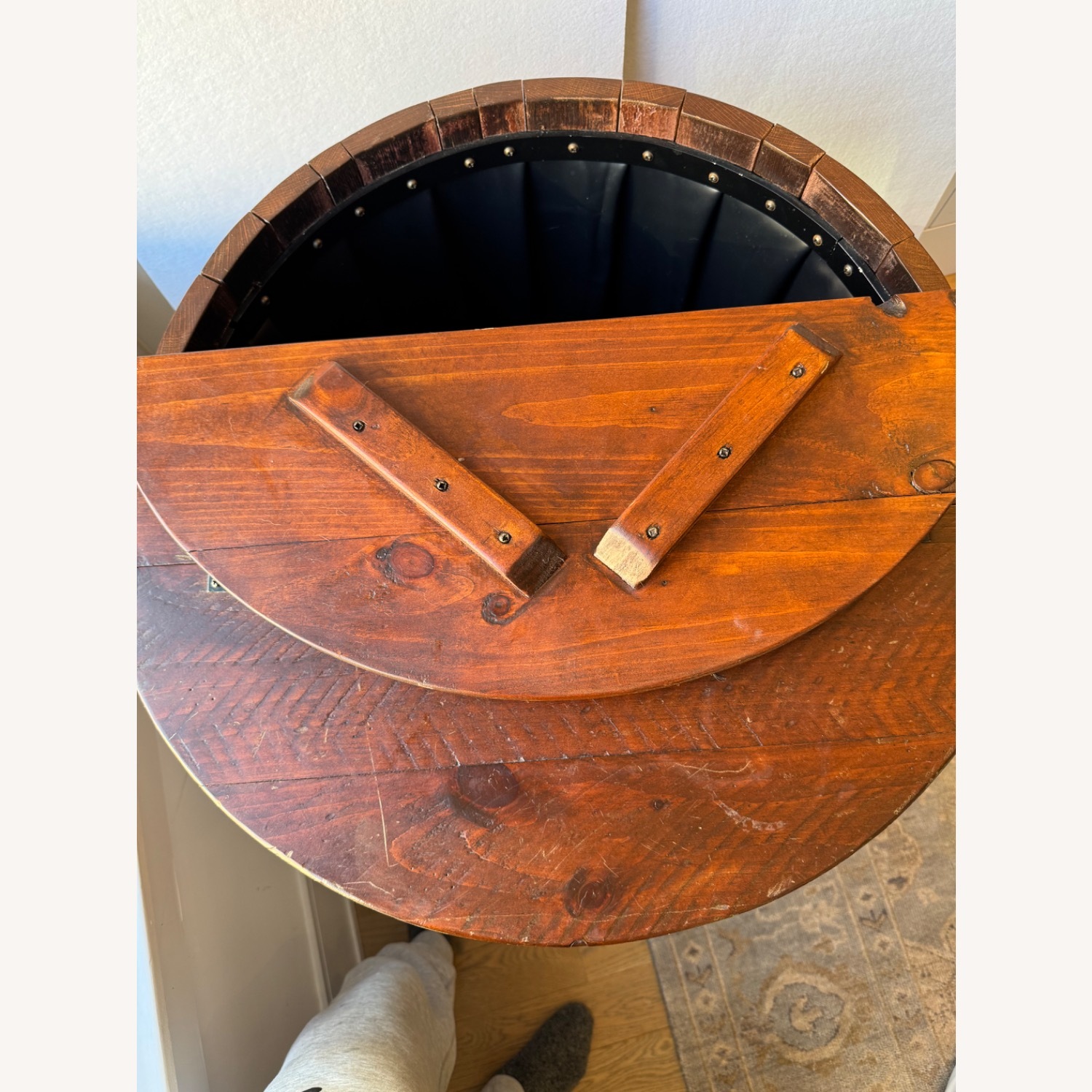 Oak Bourbon Barrel Cooler, Storage or Table - image-2