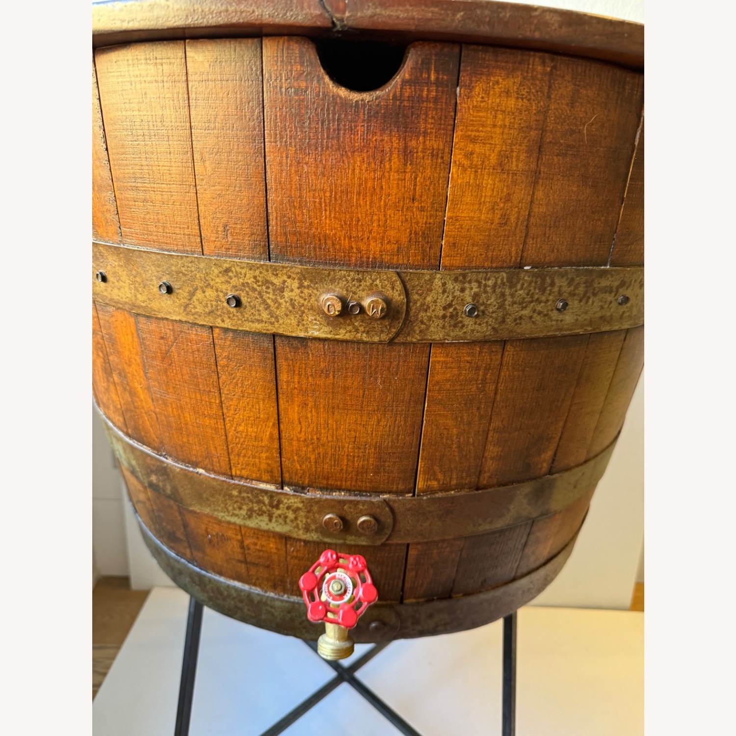 Oak Bourbon Barrel Cooler, Storage or Table - image-5