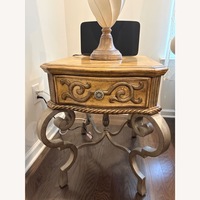 Light Brown Wood Side Table