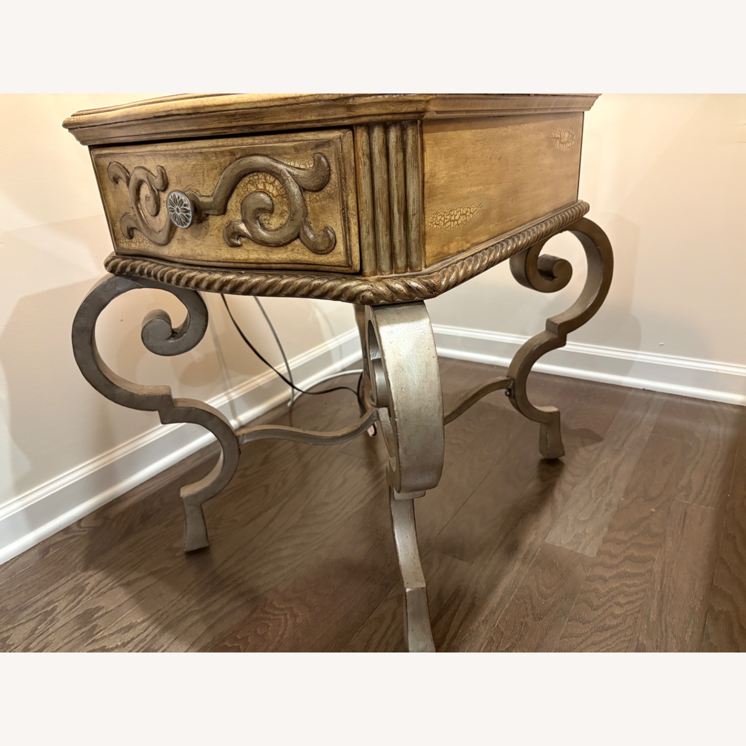 Light Brown Wood Side Table - image-2