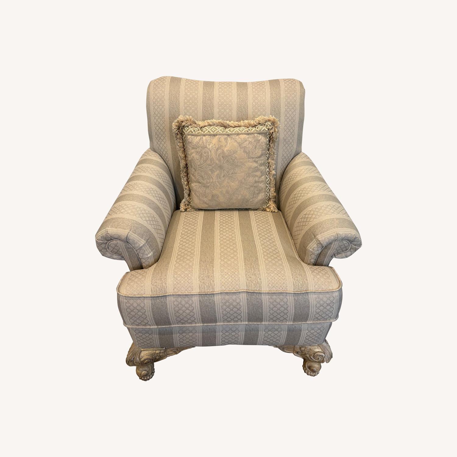 Natural Fabric Accent Chair - image-0