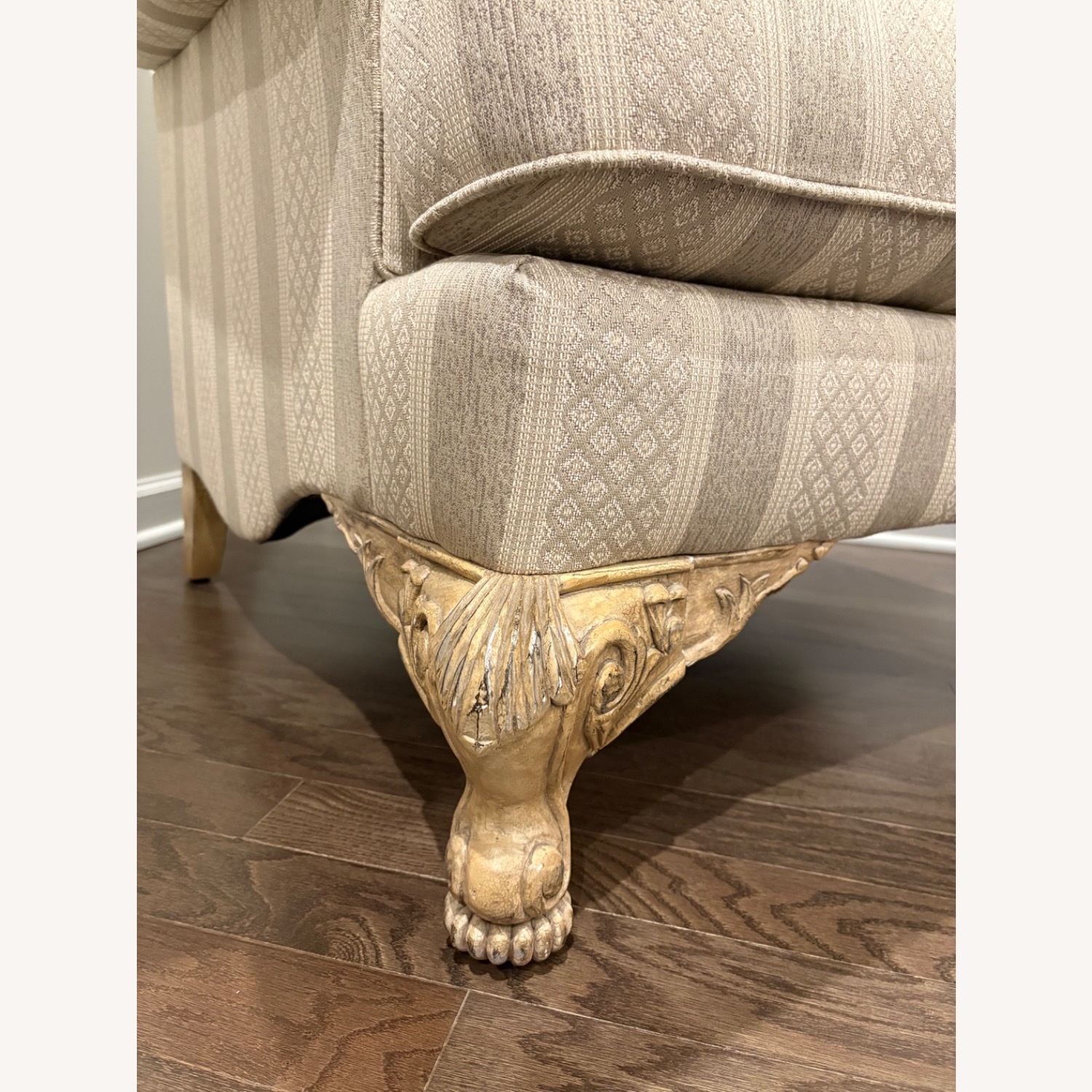 Natural Fabric Accent Chair - image-4