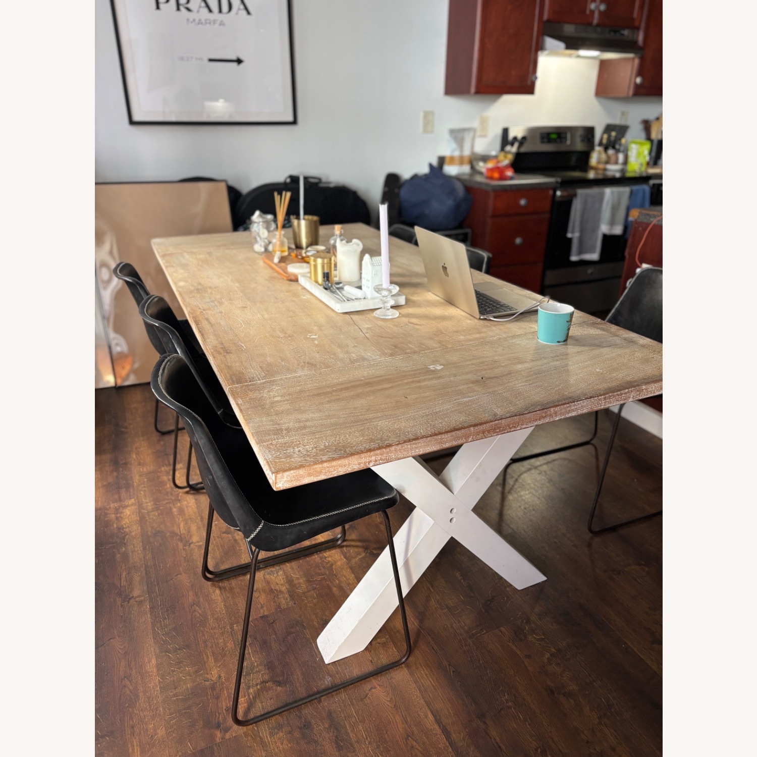 Black Leather Dining Chairs - image-3