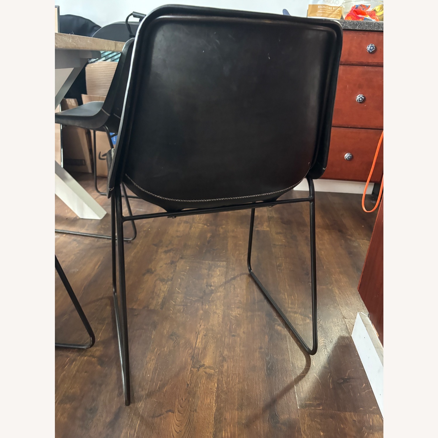 Black Leather Dining Chairs - image-2